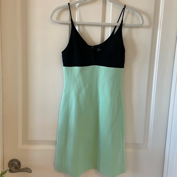 david koma Dresses & Skirts - David Koma Mini Dress Color Block Black And Green Size US 2 UK 6